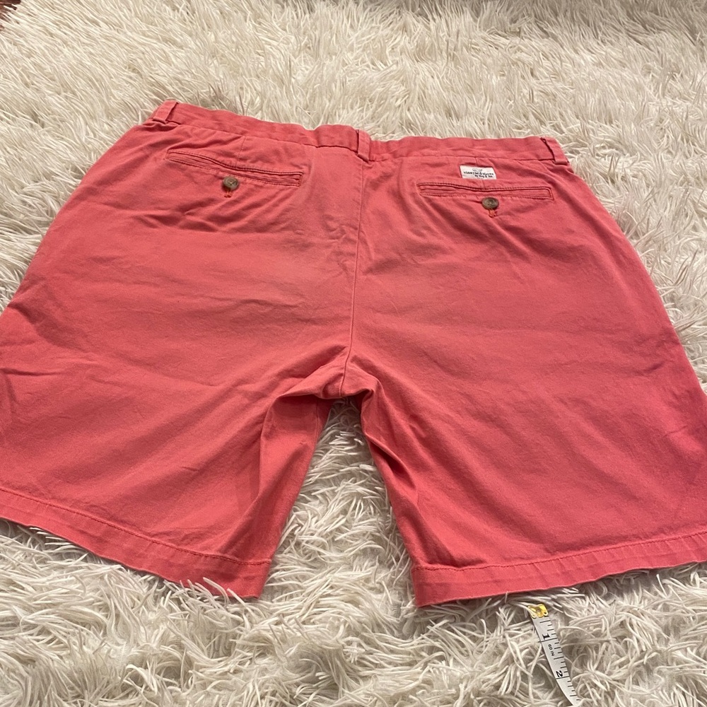 Vineyard Vines Men’s Coral Flat Front Shorts Size 35 Cotton Stretch Preppy - Picture 15 of 16